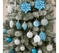 Neo 110PC Christmas Blue&White Shatterproof Bauble