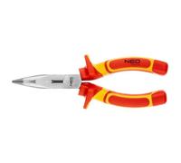NEO 180 mm 1000V CRV polished bent long-nose pliers