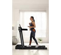 Neo 2 in 1 Home Gym Fitness Small Walking Pad Walking Running Machine Treadmill with Removable Hand Rail in Black Neo Black