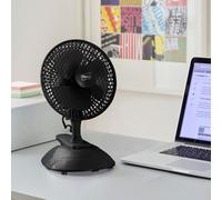 Neo 2 in 1 Mini Clip Base Mount Desk 2 Speed 360 Adjustable Portable Cooling Desktop Bedroom Pram Treadmill Fan (Black)
