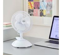Neo 2 in 1 Mini Clip & Base Mount Desk Fan in White Neo White