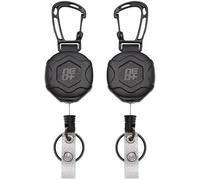 NEO+ 2 Pack Retractable Keychain, Heavy Duty Retractable Badge Reel, Carabiner ID Badge Holder with Belt Clip (NEO+ Heavy Duty 33” Cord)
