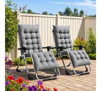 Neo 2pcs Grey Zero Gravity Sun Lounger