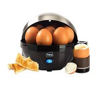 Neo 3 in 1 Durable Kitchen Electric Egg Cooker, Boiler, Poacher Poached Boiled & Omelette Maker Metal Machine Steamer with Timer (Black and Silver)