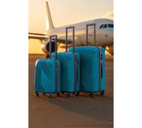 Neo 3 Piece Hard Shell Luggage Suitcase Set in Bright Blue | Size: 3 Pack Neo Bright Blue 3 Pack
