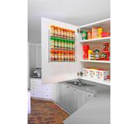Neo 3 Tier Spice Rack For Kitchen Door Cupboard or Wall in Silver Neo Silver