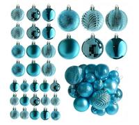 Neo 36PCS Christmas Tree Ornaments Set Baubles Glitter Balls Holiday Festive Decorations Assorted Sizes Colours Home Party Décor (Brilliant Blue)
