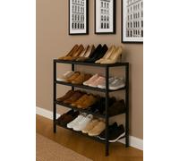 Neo 4 Tier Bamboo Wooden Shoe Storage in Jet Black Neo Jet Black