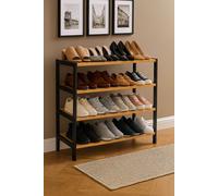 Neo 4 Tier Bamboo Wooden Shoe Storage Neo Multicolor
