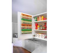 Neo 4 Tier Spice Rack For Kitchen Door Cupboard or Wall in Silver Neo Silver
