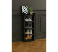 Neo 5 Tier Wooden Shoe Rack Storage in Black Neo Black