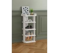 Neo 5 Tier Wooden Shoe Rack Storage in White Neo White