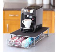Neo 60 Pod Tassimo Coffee Capsule Storage Stand & Drawer in Silver Neo Silver
