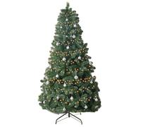 Neo 7ft Scandinavian Tips Spruce Fir Tree Artificial Christmas Tree Xmas Realistic Branches Green Natural Branches with Solid Metal Legs (Green)
