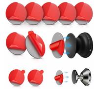 NEO+ Adhesive Replacement Dots, Red, Double-Sided Tape, 1.38 Inch, 5 Pack, 900g Strong Grip, Heat Resistant, for Socket Mount Base, Phone Grip Stand