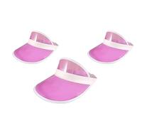 NEO Adults 80s Retro Style Neon Sun Visor Hat Unisex Mens Womens Plastic Golf Visors Headband Cap for Poker Party Tennis UV Protection HatsPink-3