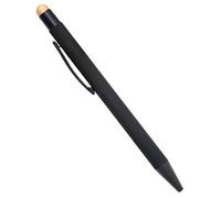 NEO+ Aluminium Stylus Pen, Black Matt Finish, 14cm Touch Screen Compatible, 2-in-1 Design with Silver, Orange, Gold Tips, Includes Refill and Pouch (BLACK MATT - ORANGE)