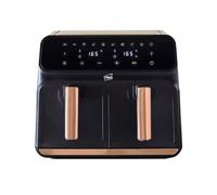 Neo Black Copper Gold Black Dual Twin Zone Double Drawer Electric Air Fryer 8.5L Digital Instant Kitchen Grill Oven 1700W Healthy Frying Cooker Cooking Low Fat Oil Free