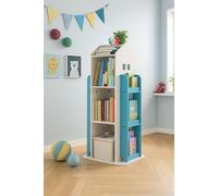 Neo Blue House Shaped 360° Rotating Kid's Children's Freestanding Bookshelf Neo Blue