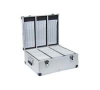NEO CD DVD ALUMINIUM DJ FLIGHT CASE SILVER -HOLDS 420 WITH SLEEVES