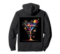 Neo Deco Geometric Cocktail Glass Art Pullover Hoodie