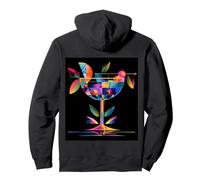 Neo Deco Geometric Cocktail Glass Art Pullover Hoodie