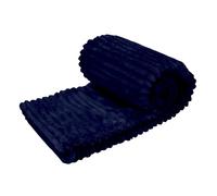 Neo Electric Blanket Heated Fleece Overblanket 160X130cm Throw Machine Washable Remote Timer Control Heat Settings (Navy)