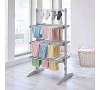 Neo Electric Heated Clothes Drying Rack 3 Tier Foldable Aluminium Laundry Airer With Cover Indoor Dryer