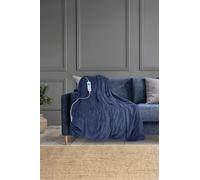 Neo Electric Heated Throw Over Sherpa Blanket - Reversible in Dark Blue Neo Dark Blue