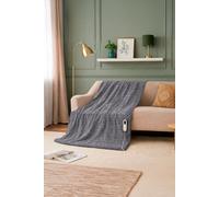 Neo Electric Heated Throw Over Sherpa Blanket - Reversible in Grey Neo Grey