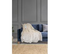 Neo Electric Heated Throw Over Sherpa Blanket - Reversible in Off-White Neo Off-White