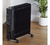 Neo Electric Oil Filled Radiator Portable Heater 3 Heat Settings Thermostat [EEK: A]