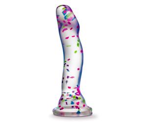 Neo Elite Hanky Panky Glow in the Dark Confetti Dildo - 7.5"