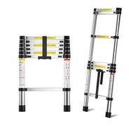 NEO Extendable Portable Foldable Telescopic Aluminium Telescoping Ladder Sturdy Loft Ladder with EN131 Certificate (4.6M)