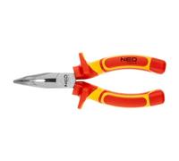 01-227 Pliers insulated, straight, half round, universal, extended 160mm NEO ...