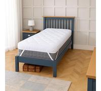 Neo Extra Thick 10CM Mattress Topper Soft Memory Foam Plush Bounce Fibre Breathable Diamond Quilted Fabric Elastic Anti Slip Corner Straps Secure Fit All UK Bed Sizes (Single)