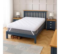 Neo Extra Thick 10CM Mattress Topper Soft Memory Foam Plush Bounce Fibre Breathable Diamond Quilted Fabric Elastic Anti Slip Corner Straps Secure Fit All UK Bed Sizes (Small Double)