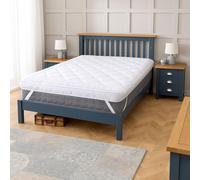 Neo Extra Thick 10CM Mattress Topper Soft Memory Foam Plush Bounce Fibre Breathable Diamond Quilted Fabric Elastic Anti Slip Corner Straps Secure Fit All UK Bed Sizes (Double)