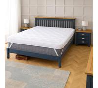 Neo Extra Thick 10CM Mattress Topper Soft Memory Foam Plush Bounce Fibre Breathable Diamond Quilted Fabric Elastic Anti Slip Corner Straps Secure Fit All UK Bed Sizes (King)