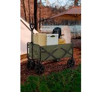 Neo Khaki Foldable Garden Festival Cart 150kg - Size: 92 x 53 x 93cm - Green - Wilko