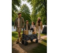 Neo Foldable Collapsible Garden Festival Cart in Mid Grey Neo Mid Grey