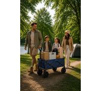 Neo Foldable Collapsible Garden Festival Cart in Mid Navy Neo Mid Navy