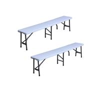 Neo Bench Set Folding Chairs Indoor Outdoor Garden Plastic Table Portable BBQ