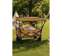 Neo Folding Wagon Canopy Heavy Duty Collapsible Garden Cart 140L 120Kg