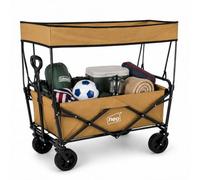 Neo Folding Wagon Canopy Garden Cart 140L 120kg (Khaki)