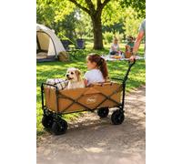 Neo Folding Wagon Heavy Duty Collapsible Garden Cart 140L 120Kg