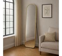Neo Full Length Mirror 40x150cm with Metal Frame HD Dressing Wall Mounted Free Standing Floor for Bedroom Hallway Living Room Wardrobe (Gold)