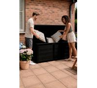 Neo Garden 320L Litre Outdoor Plastic Storage Box in Black Neo Black 320L
