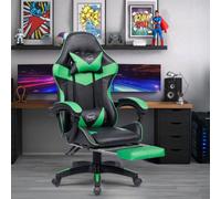 Neo Green Massage Recliner Leather Computer Gaming Office Chair With Footrest