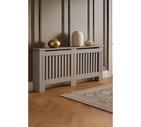 Neo Grey Belgravia Decorative Radiator Cover H83.3 x W152 x D19 cm in Light Grey | Size: Large Neo Light Grey Large